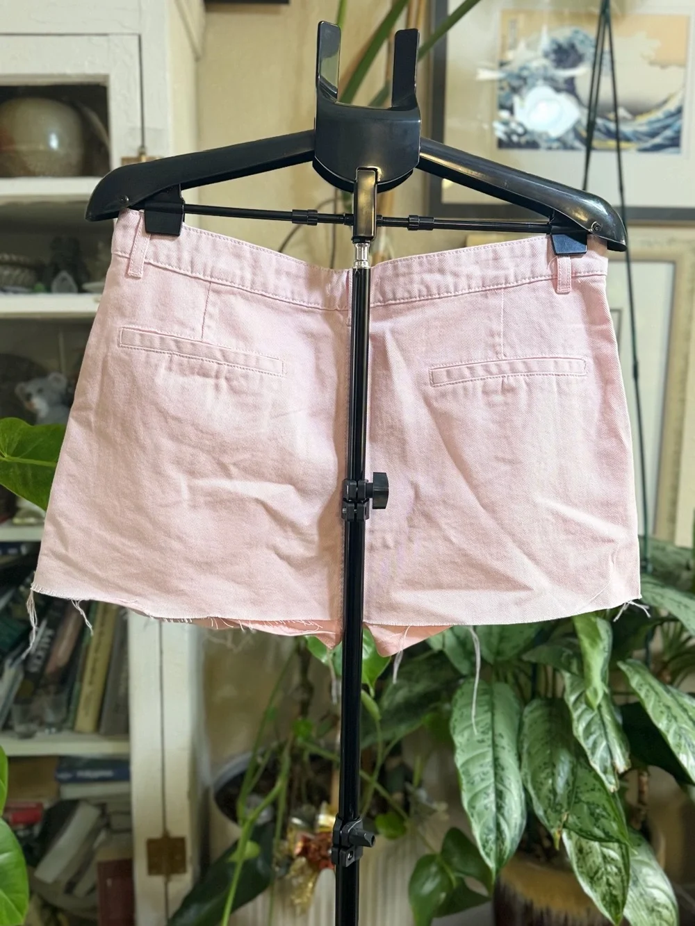Pink Women's Denim Mini Skort